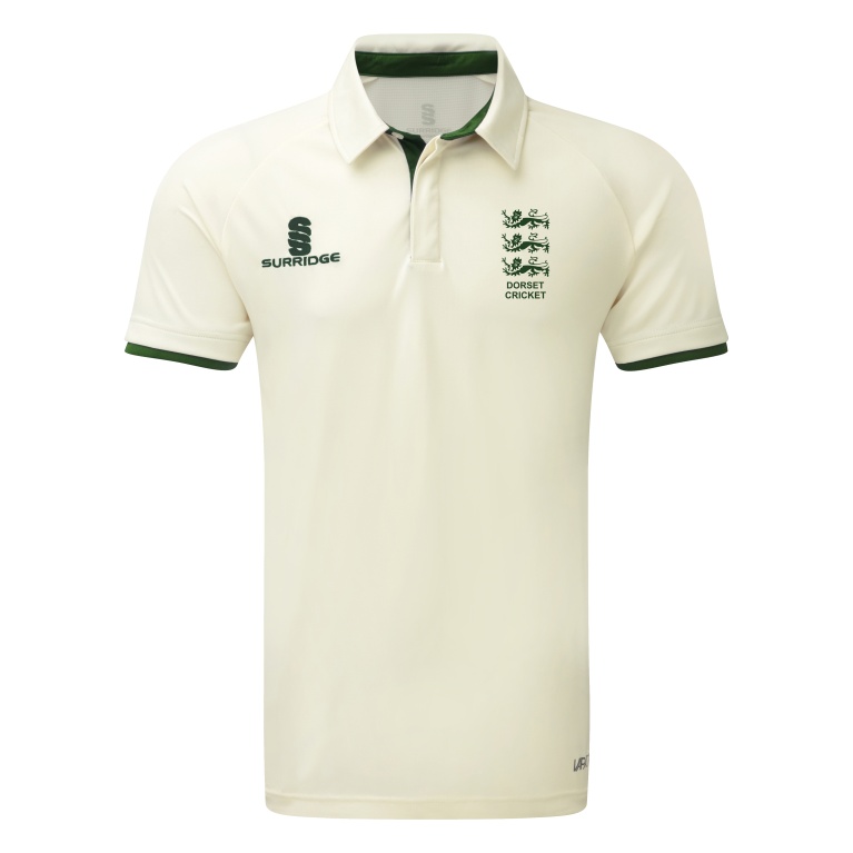 Ergo Cricket Shirt - Short Sleeve : Green Trim