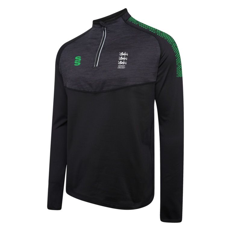 1/4 Zip Dual Performance Top :  Black